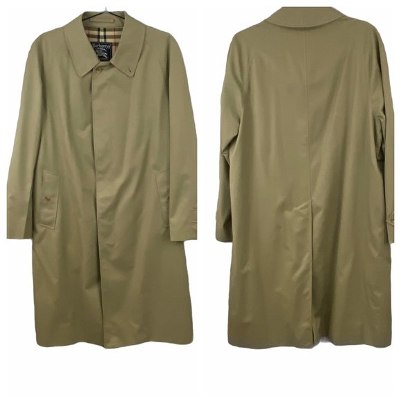 Burberry Nova Check Tan Trench Over Coat L